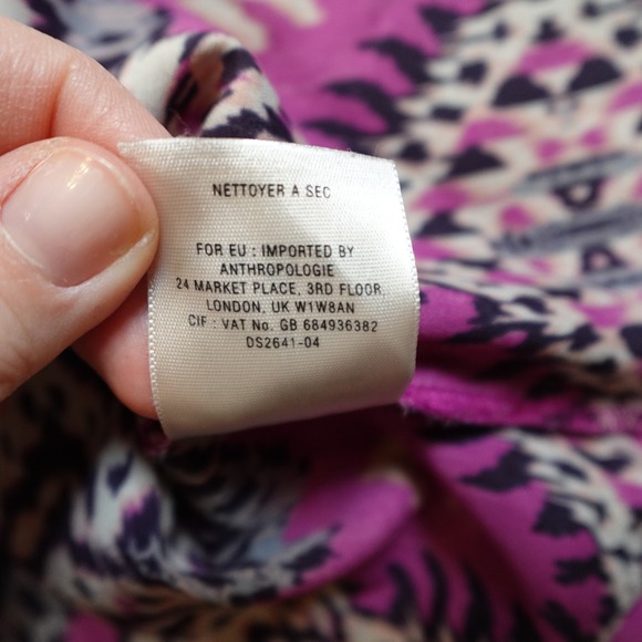 Anthropologie Dress Womens Small Pink Frequencies Shirt Mini Belted Ikat Maeve - Picture 5 of 10